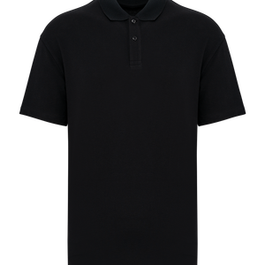 Eco-Friendly Men's Dropped Shoulders Pique Knit Polo Shirt, miniatyr 1